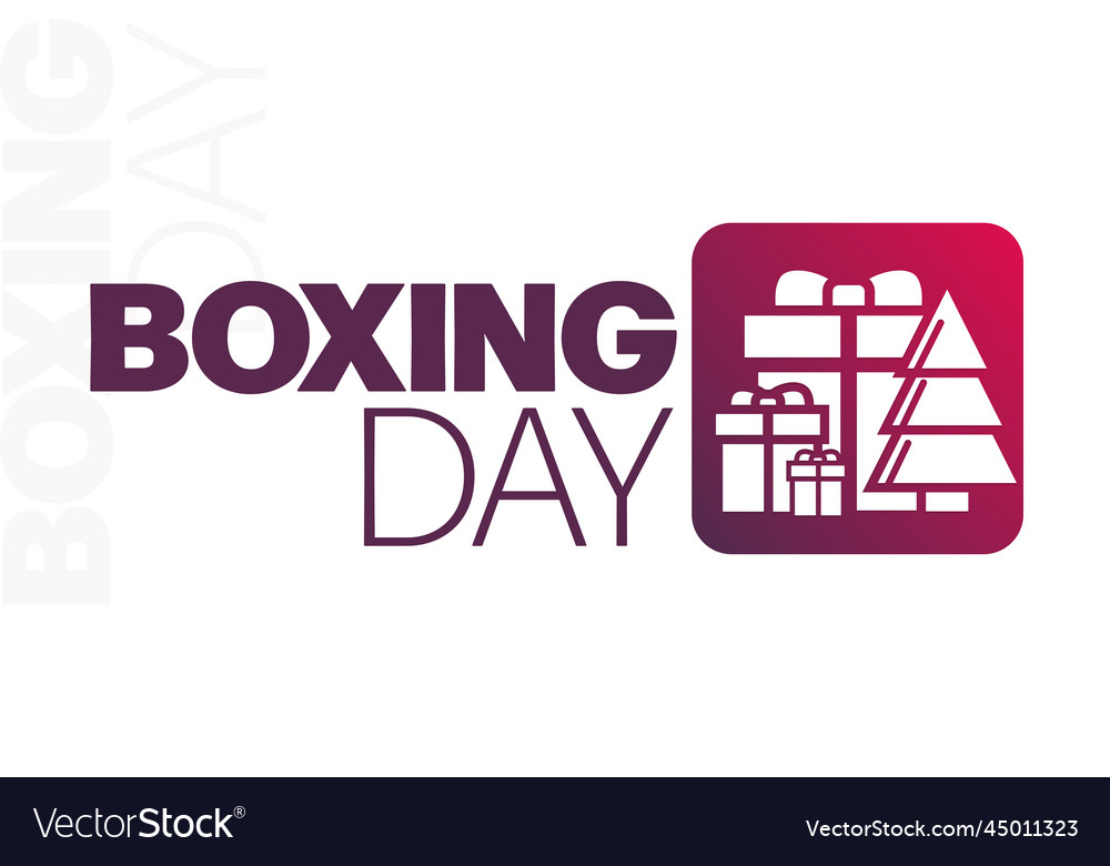 Boxing day holiday poster Royalty Free Vector Image