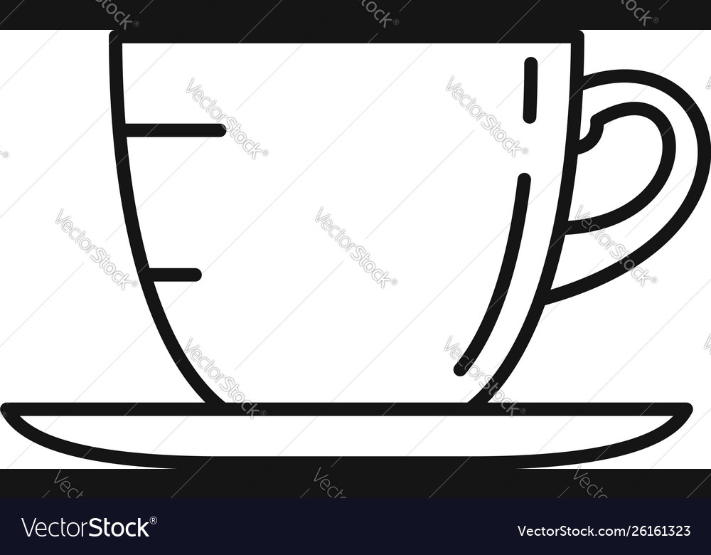 Coffee cup icon outline style Royalty Free Vector Image