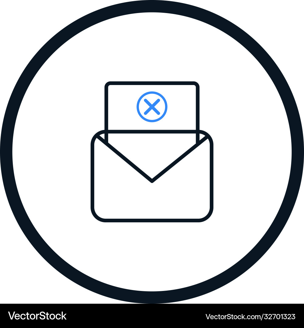 Email spamming icon spam mailing wrong e-mail Vector Image