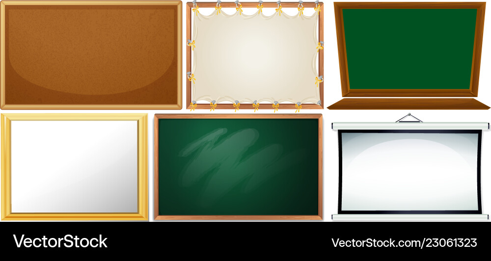 Set of different board Royalty Free Vector Image
