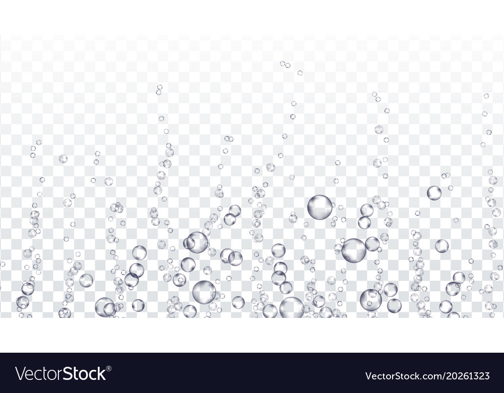 Underwater bubbles transparent water pure