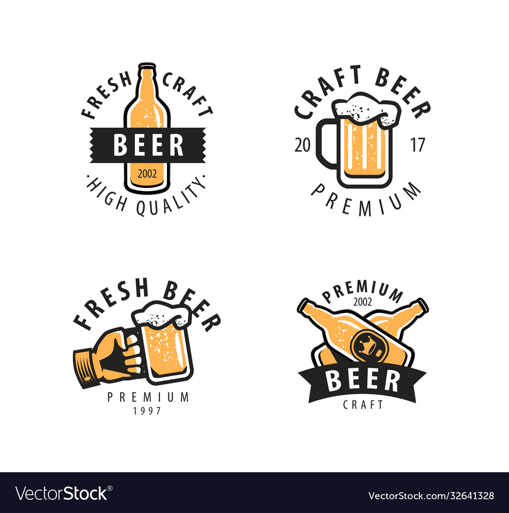 Beer symbol or label pub restaurant drink Vector Image