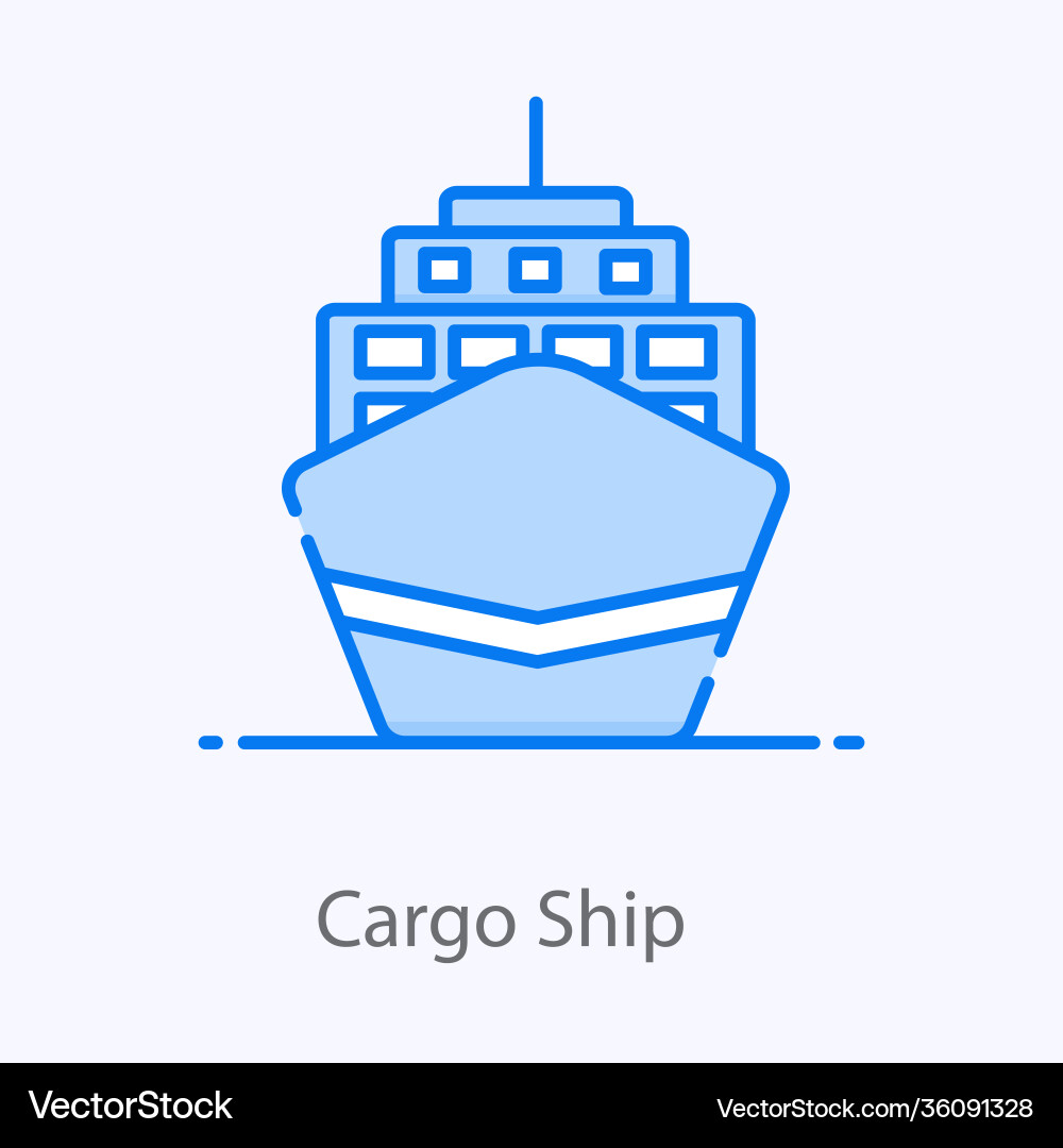 Cargo ship Royalty Free Vector Image - VectorStock
