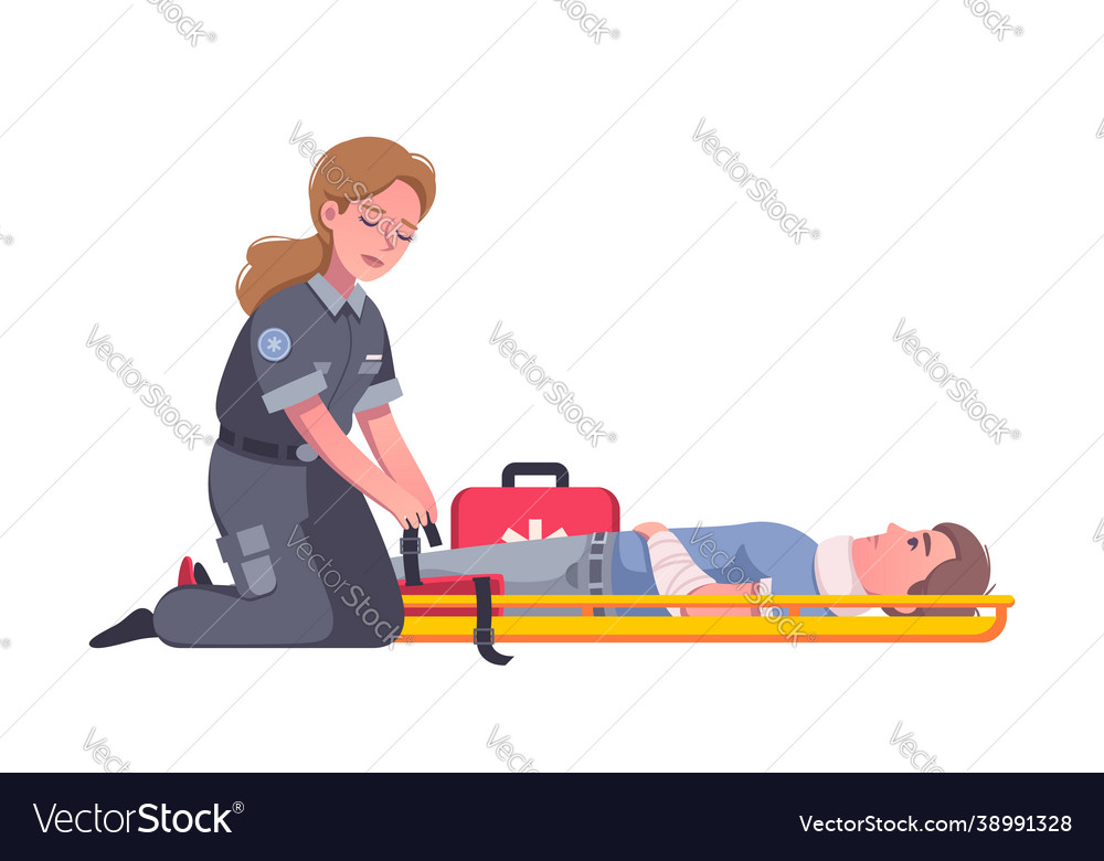 Cartoon paramedic Royalty Free Vector Image - VectorStock