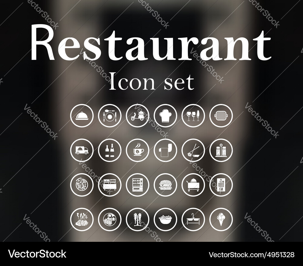 Restaurant icon set Royalty Free Vector Image - VectorStock