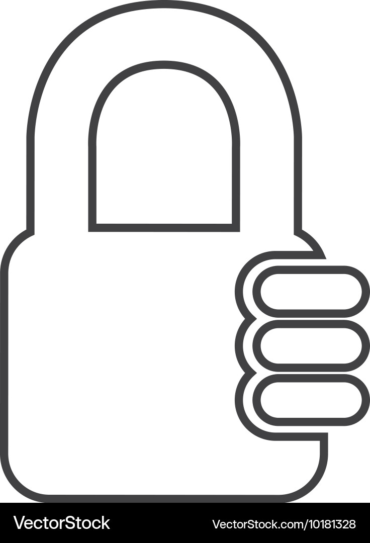 Safe secure padlock security isolated icon Vector Image