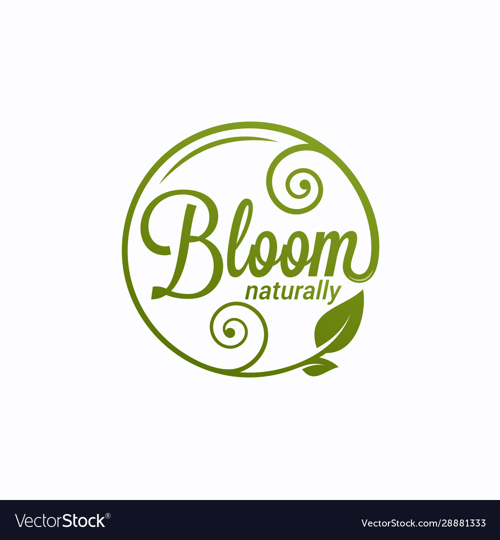 Bloom logo round linear vector image Bloom logo round linear