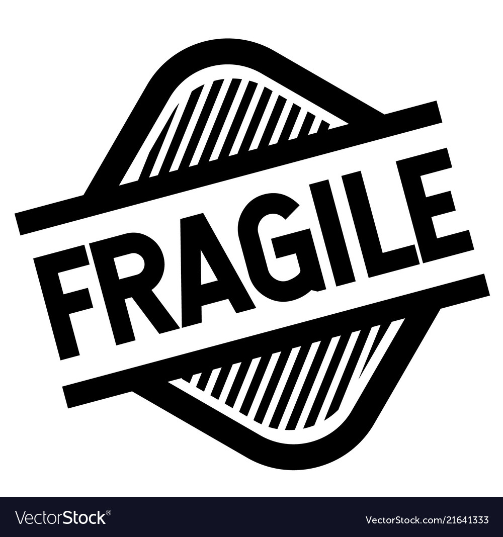 Fragile stamp on white Royalty Free Vector Image