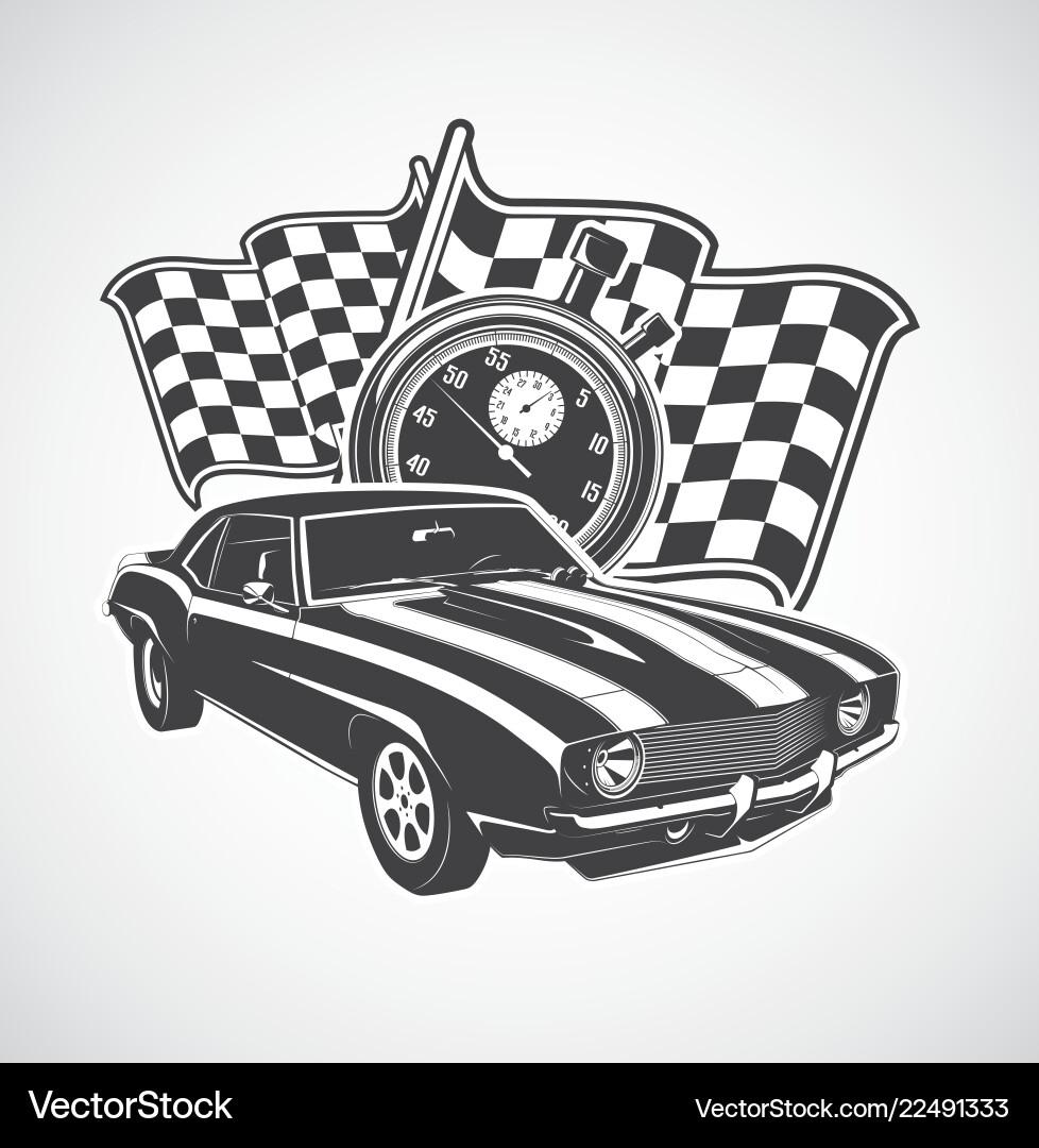 Racing car Royalty Free Vector Image - VectorStock