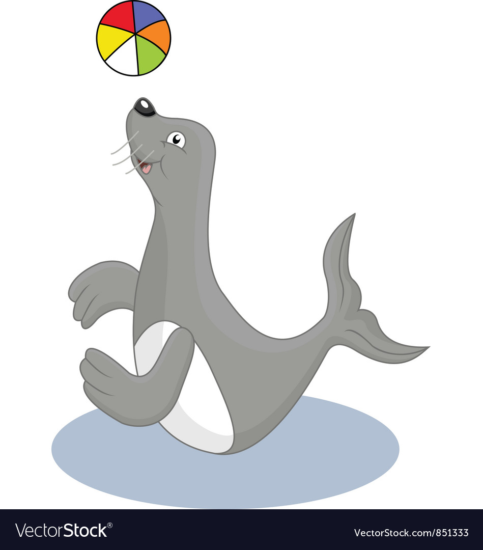 Seal cartoon Royalty Free Vector Image - VectorStock