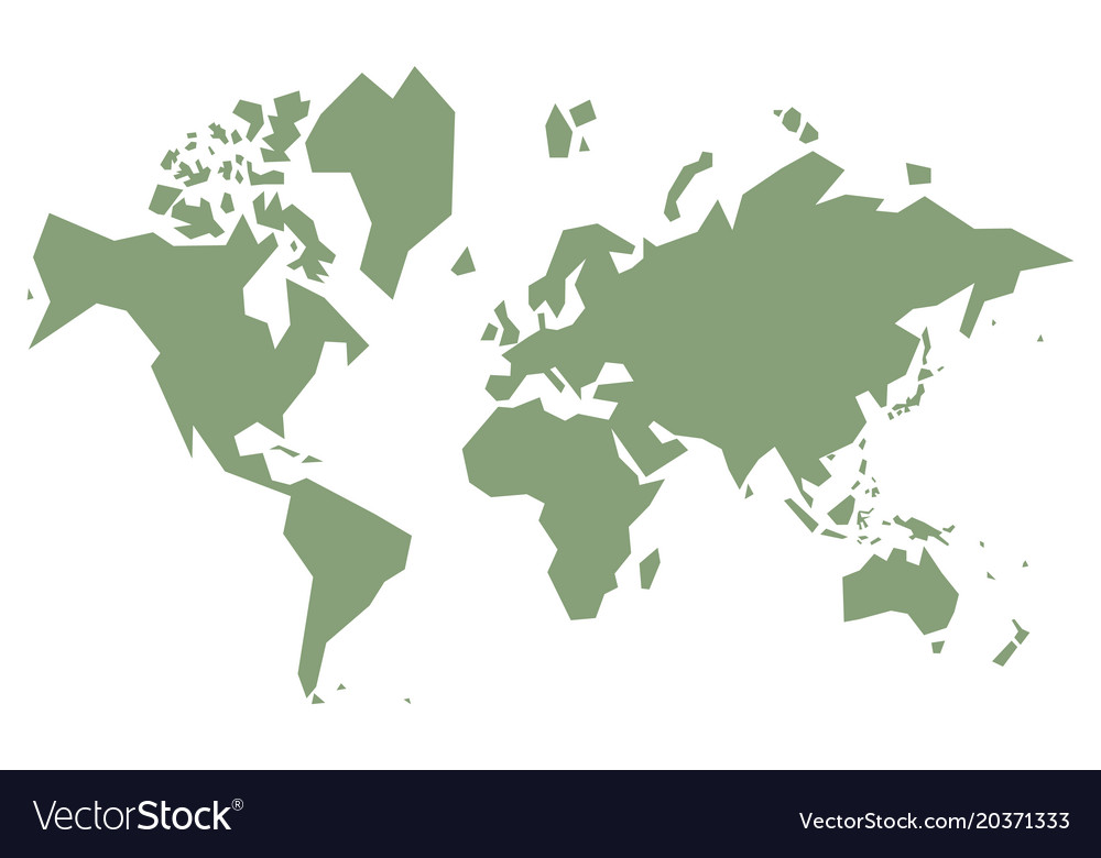 vector map of the world simple Simple World Map Royalty Free Vector Image Vectorstock vector map of the world simple