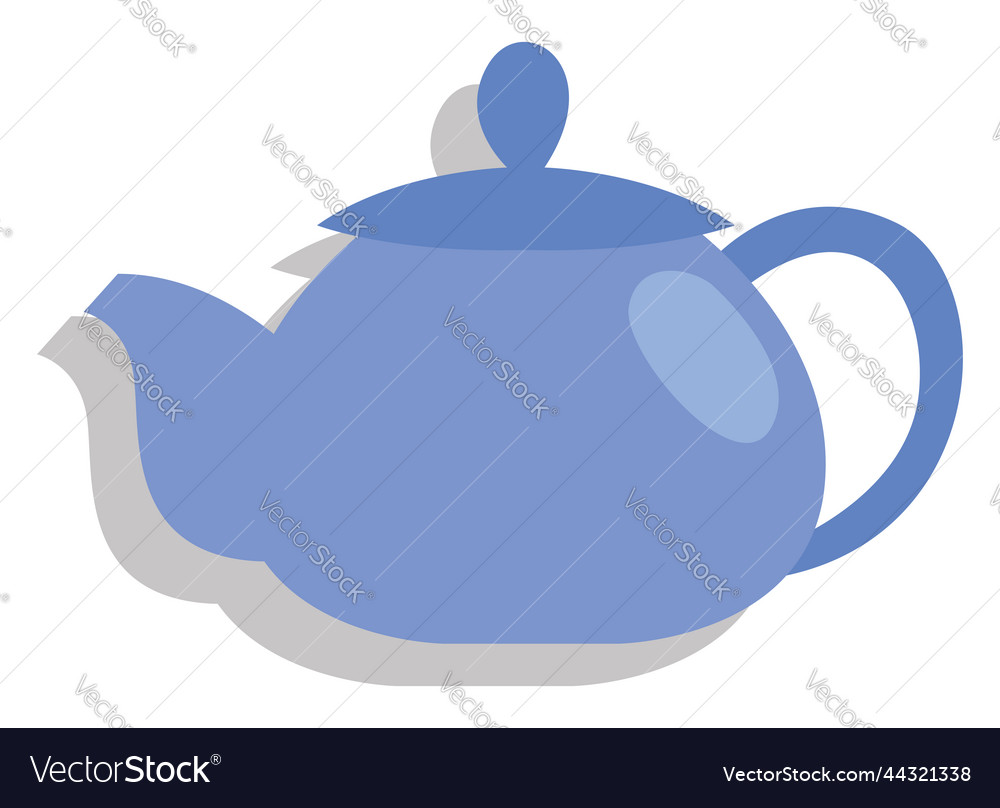 Purple tea pot on a white background Royalty Free Vector