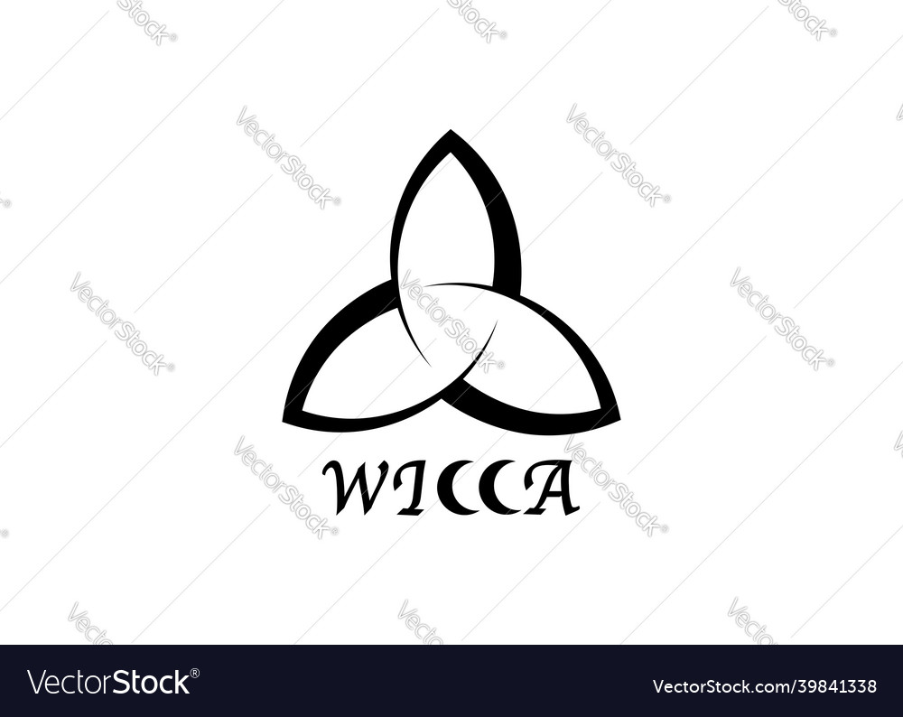 Triquetra wicca logo black line witchcraft sign Vector Image