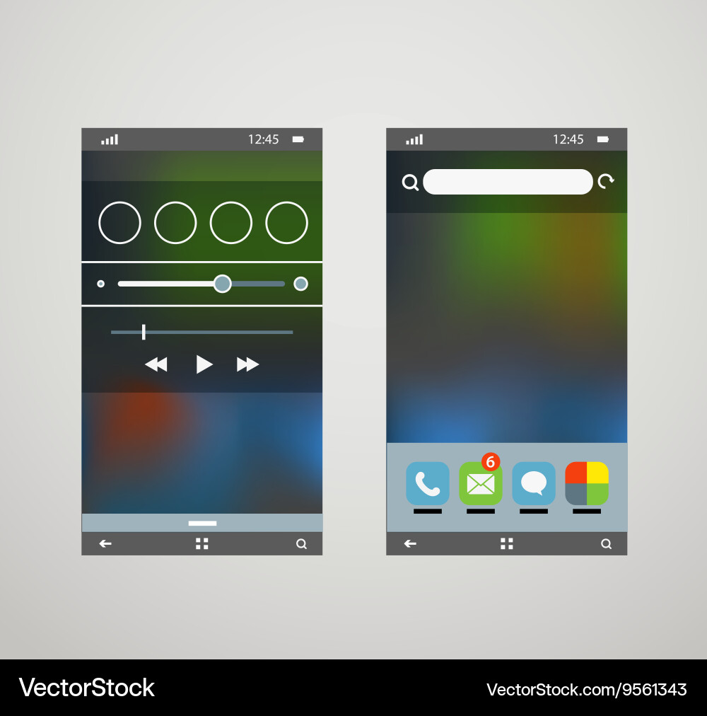 Modern smartphones with different application Vector Image
