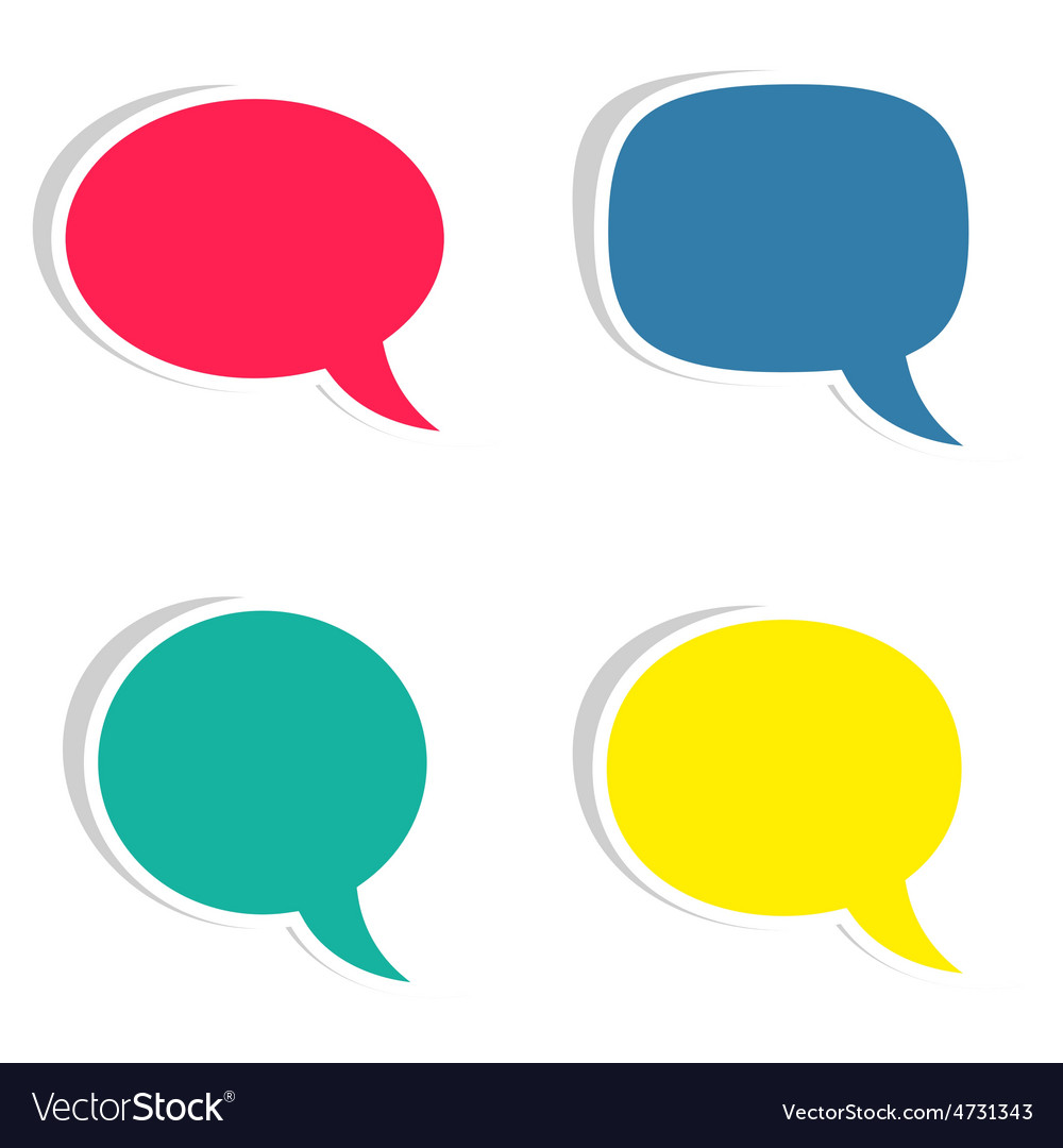 Sticky speech bubbles Royalty Free Vector Image