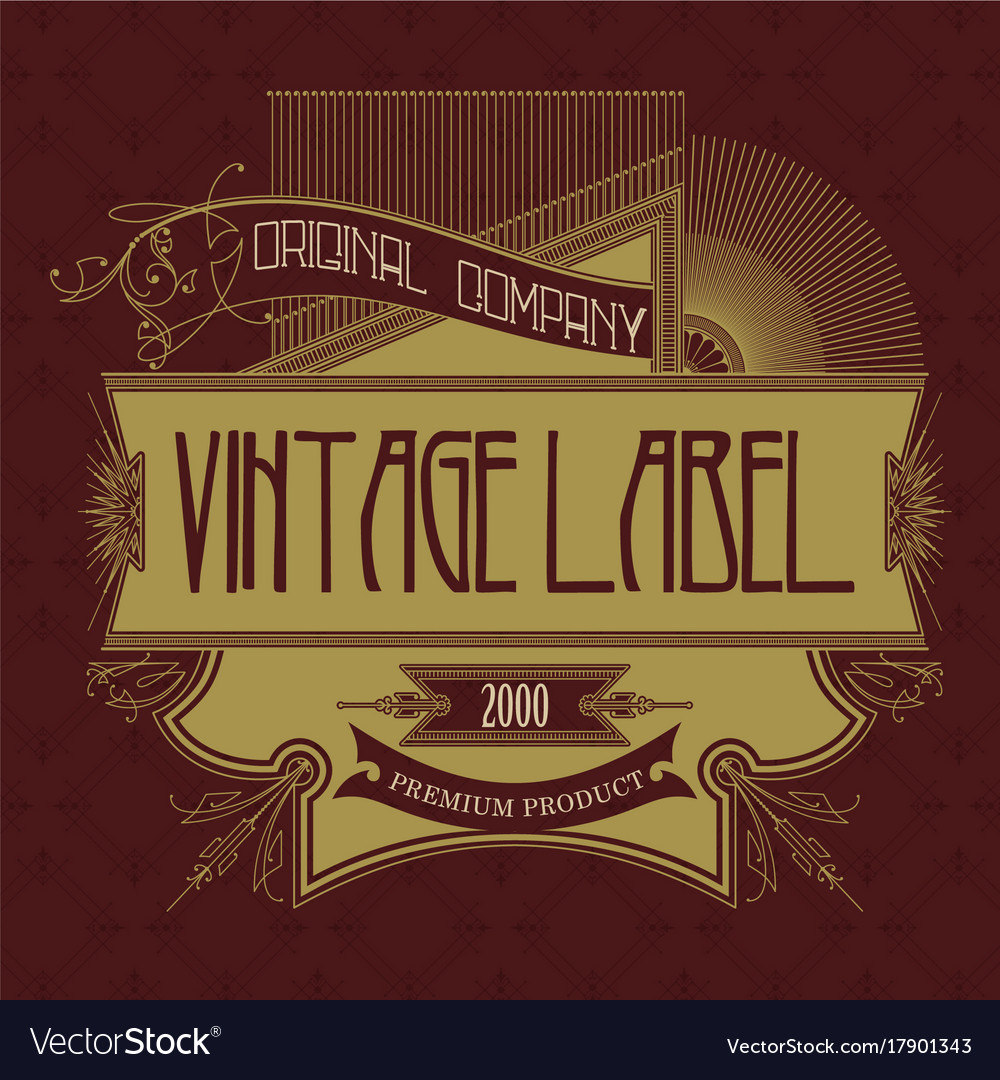 Vintage typographic label premium Royalty Free Vector Image