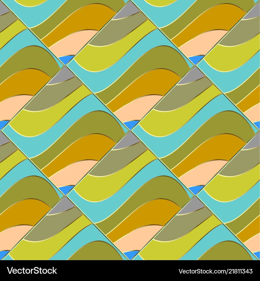 Wave colorful abstract seamless pattern Royalty Free Vector