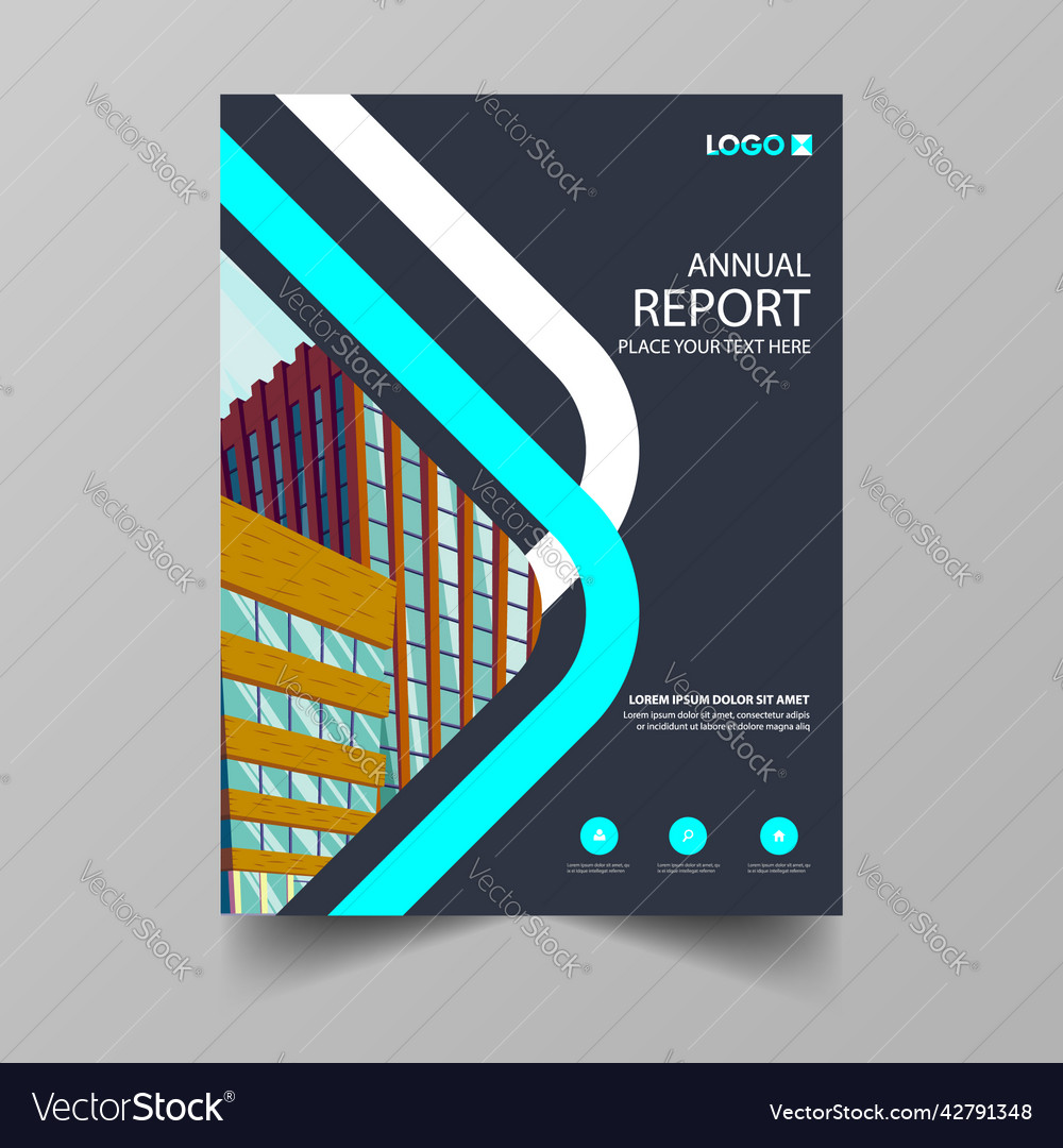 Business annual report cover page Royalty Free Vector Image