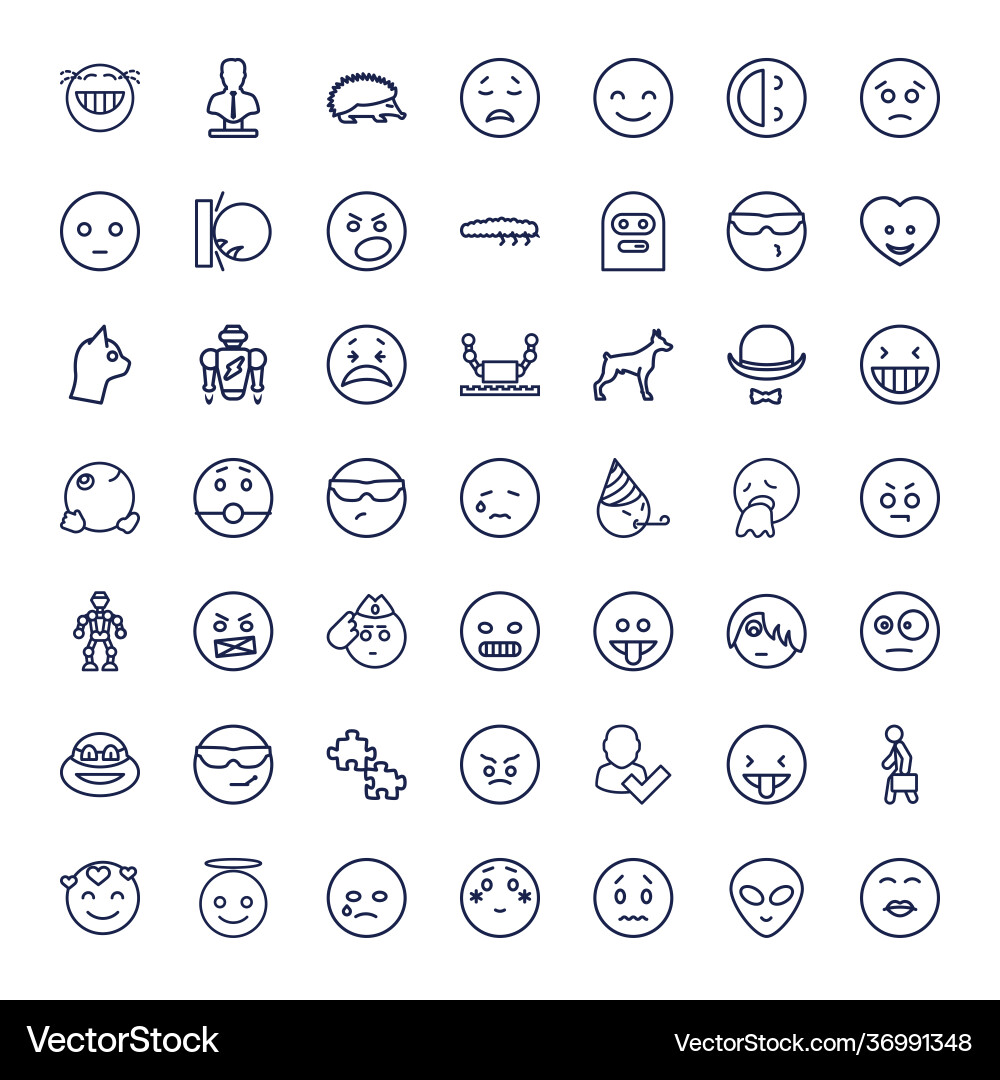 Character icons Royalty Free Vector Image - VectorStock