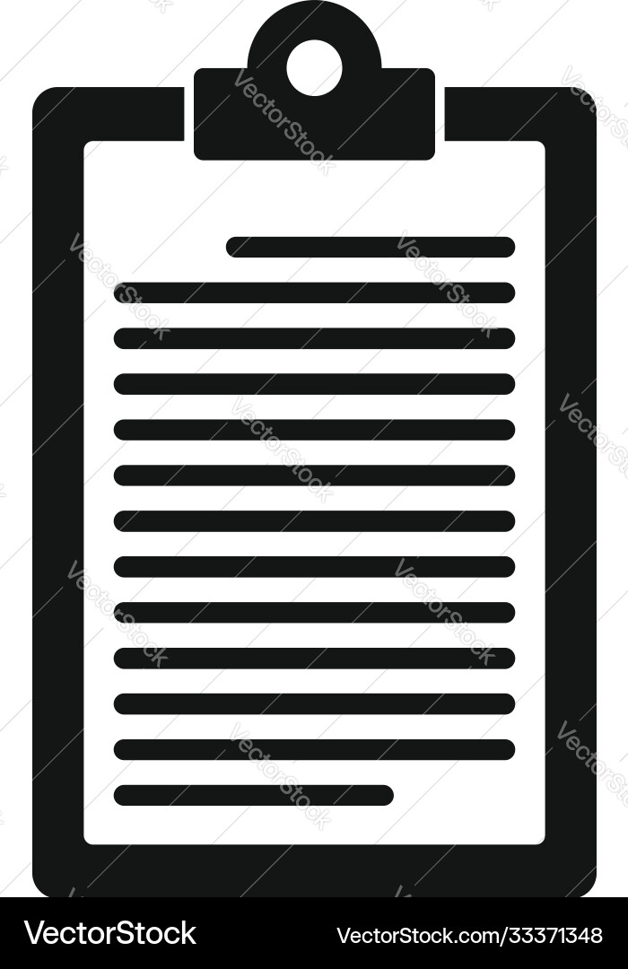 Conclusion clipboard icon simple style Royalty Free Vector