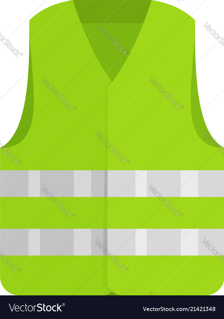 Premium Vector  Safety reflective vest icon sign flat style