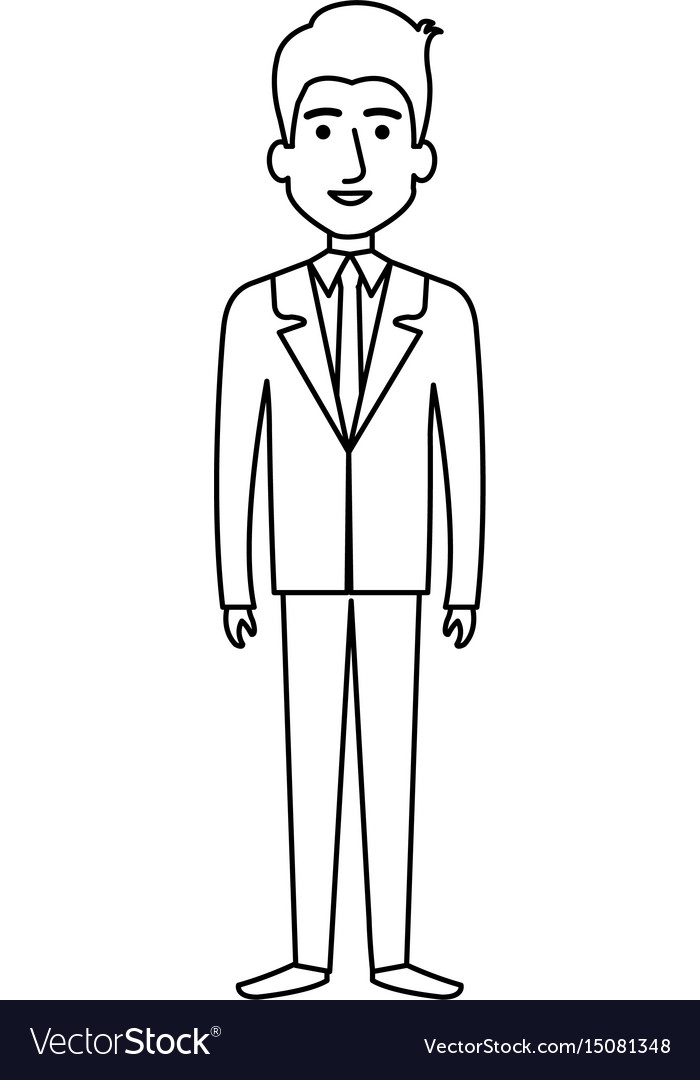 Elegant businessman avatar character Royalty Free Vector