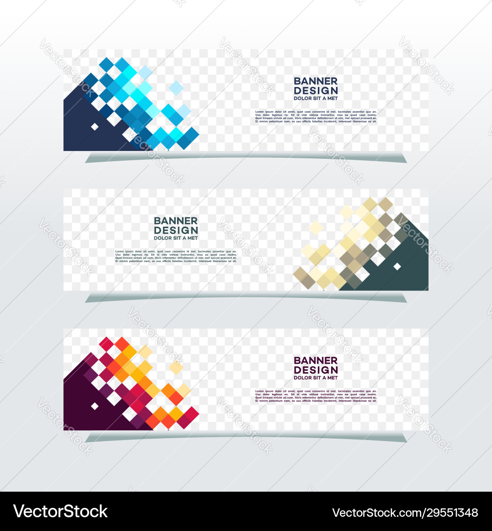 Modern Web Banners Template With Diagonal Vector Image