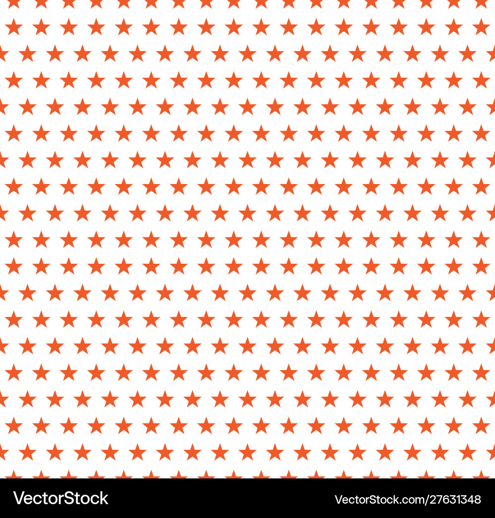 Orange stars pattern on white background Vector Image