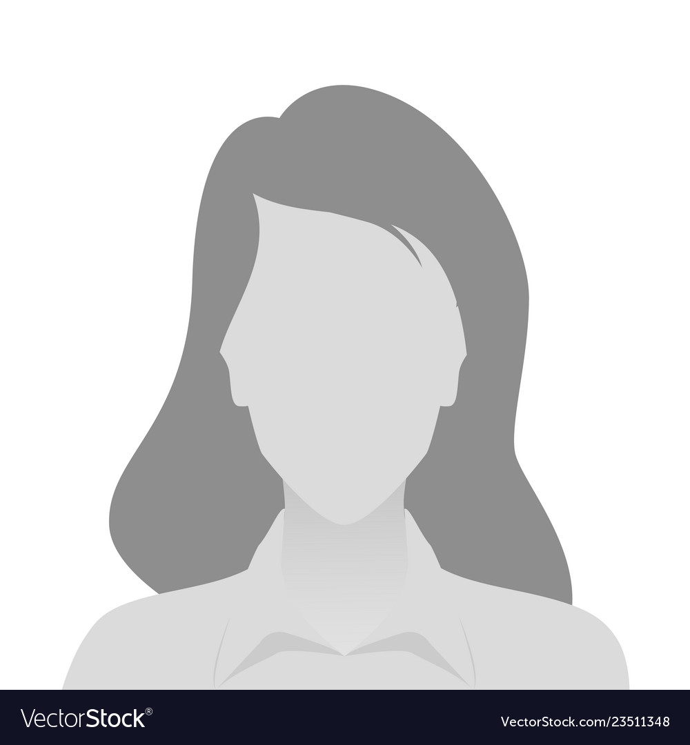 Person gray photo placeholder woman Royalty Free Vector