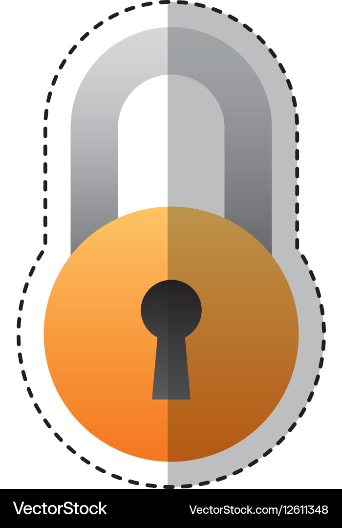 Safe padlock isolated icon Royalty Free Vector Image