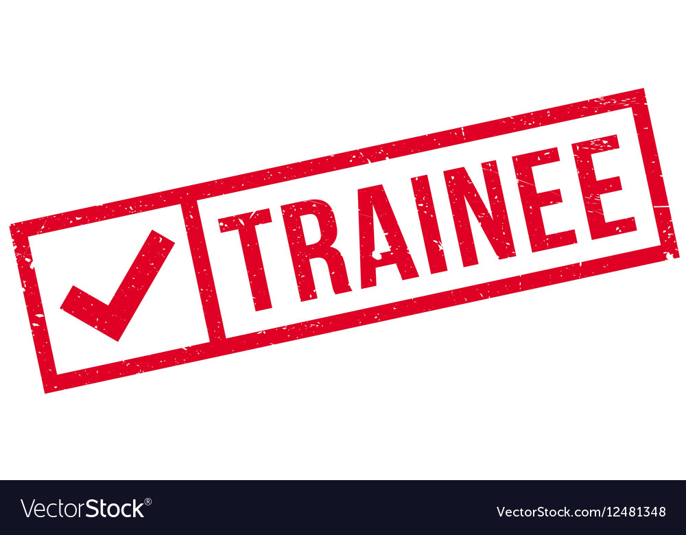 trainee rubber stamp royalty free vector image