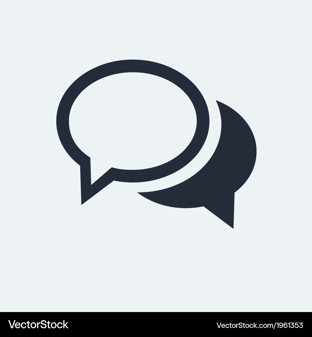 Chat flat icon Royalty Free Vector Image - VectorStock