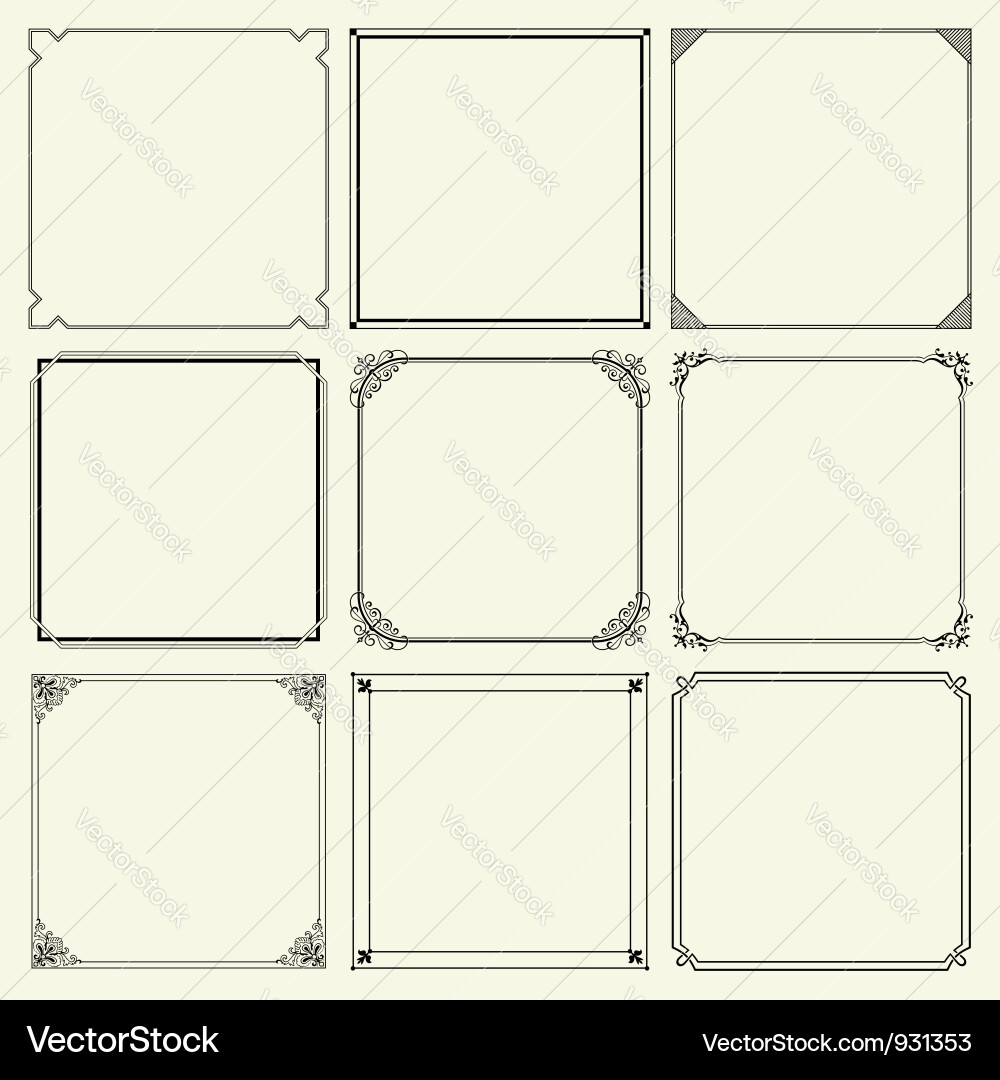 Set of frames Royalty Free Vector Image - VectorStock