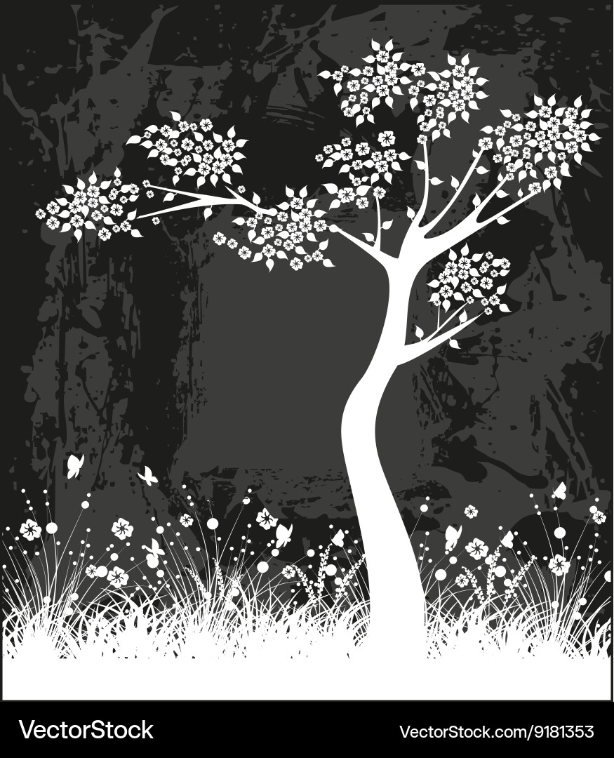 Tree with leaves Royalty Free Vector Image - VectorStock