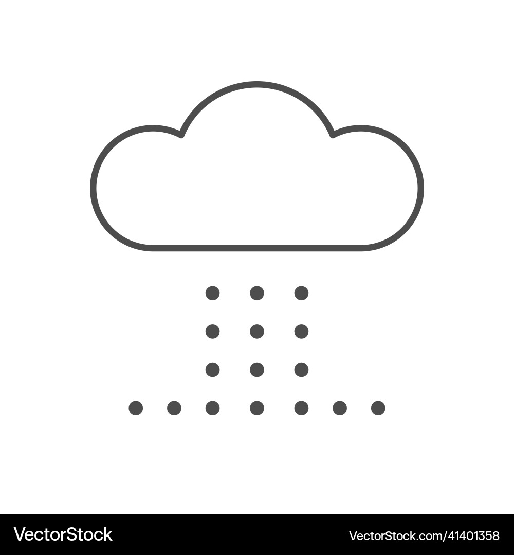 Cloud computing line outline icon Royalty Free Vector Image