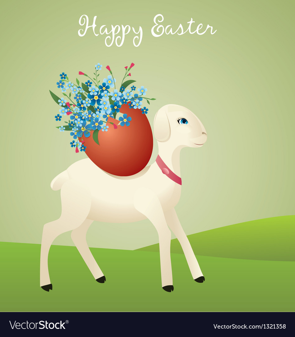 Easter lamb Royalty Free Vector Image - VectorStock