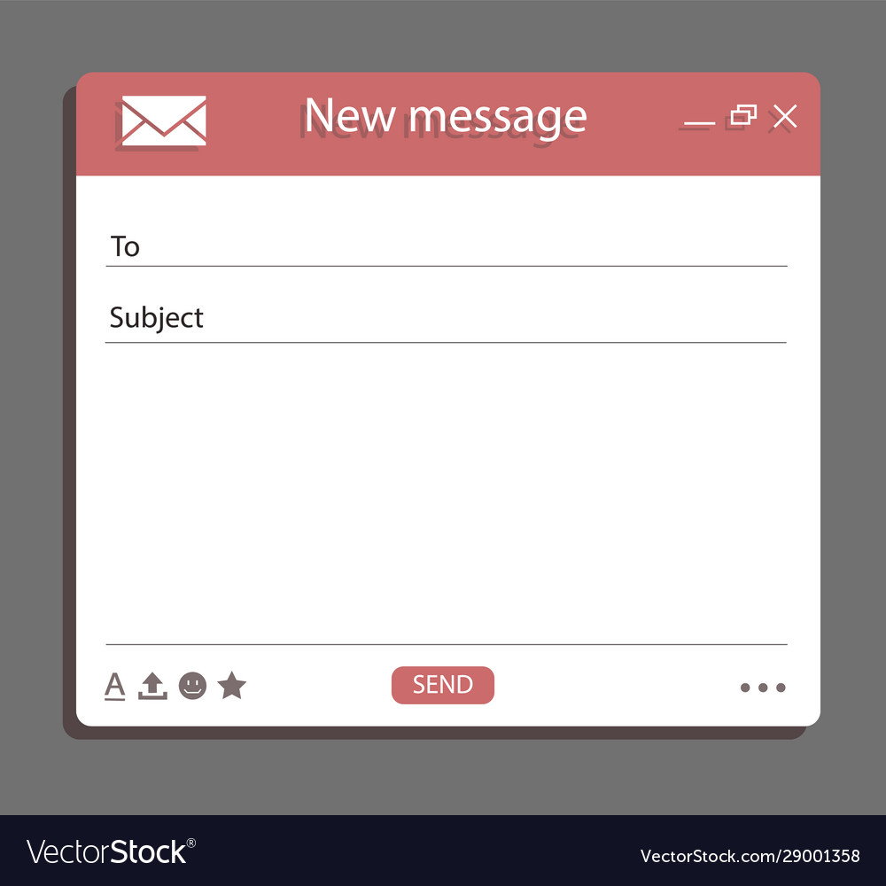 Email Interface Banner For Browser Message Vector Image
