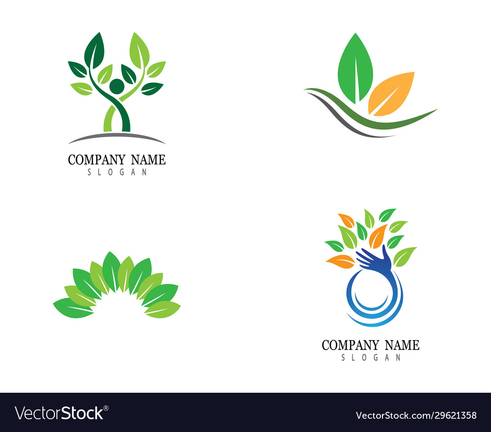 Tree Leaf Symbol Icon Royalty Free Vector Image