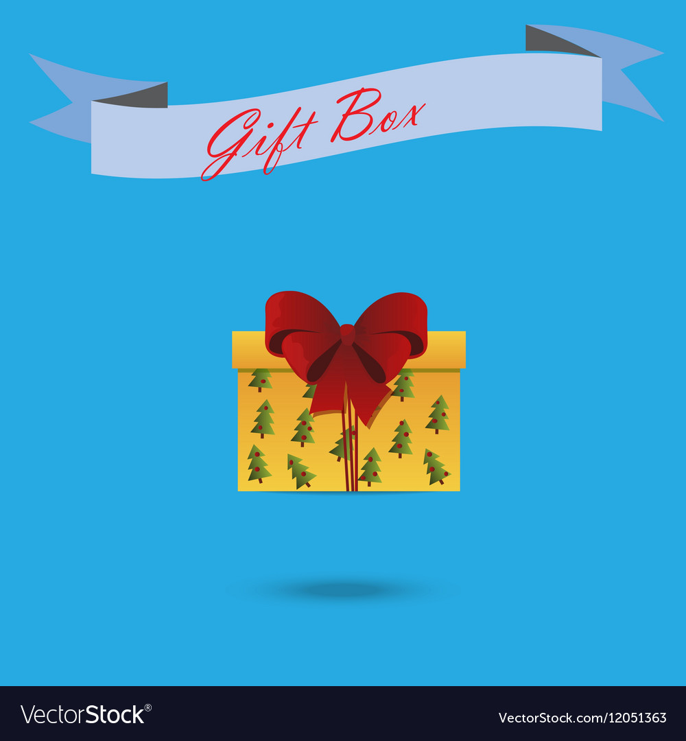 Christmas gift box Royalty Free Vector Image - VectorStock