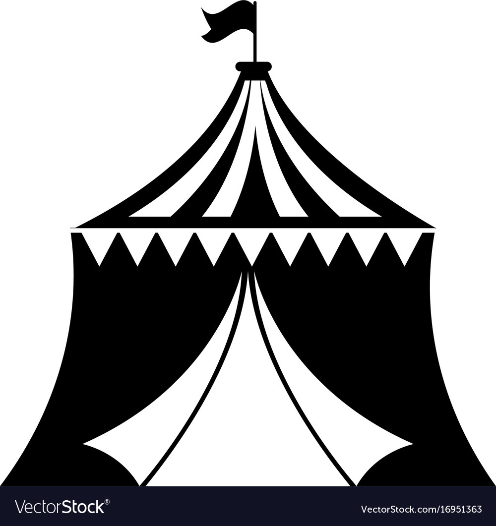 Circus tent isolated icon Royalty Free Vector Image