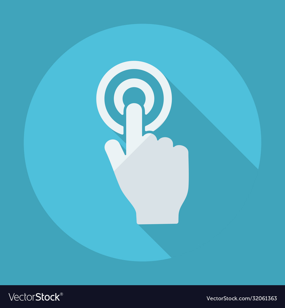 Flat modern design with shadow hand pointer Vector Image