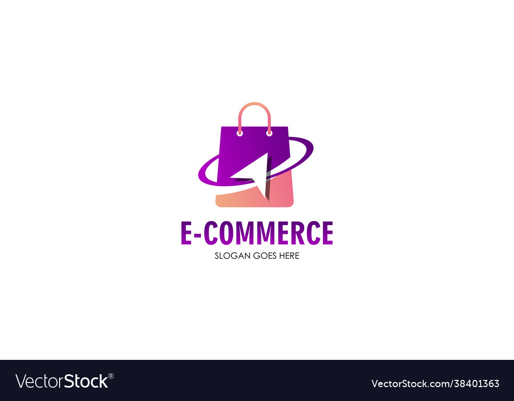 Gradient e-commerce logo online shop