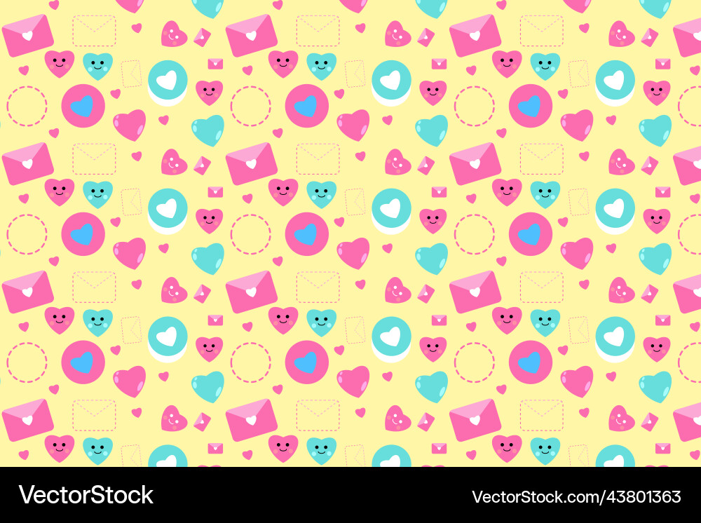 Minimal Love Pattern Decoration With Creative Vector Image
