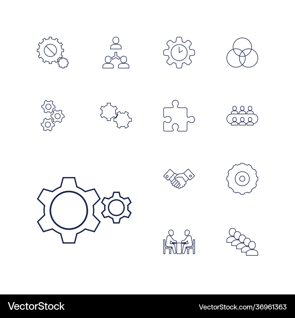 Teamwork icons Royalty Free Vector Image - VectorStock