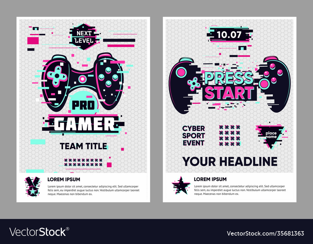 https://cdn4.vectorstock.com/i/1000x1000/13/63/video-game-posters-set-gamer-competition-banners-vector-35681363.jpg