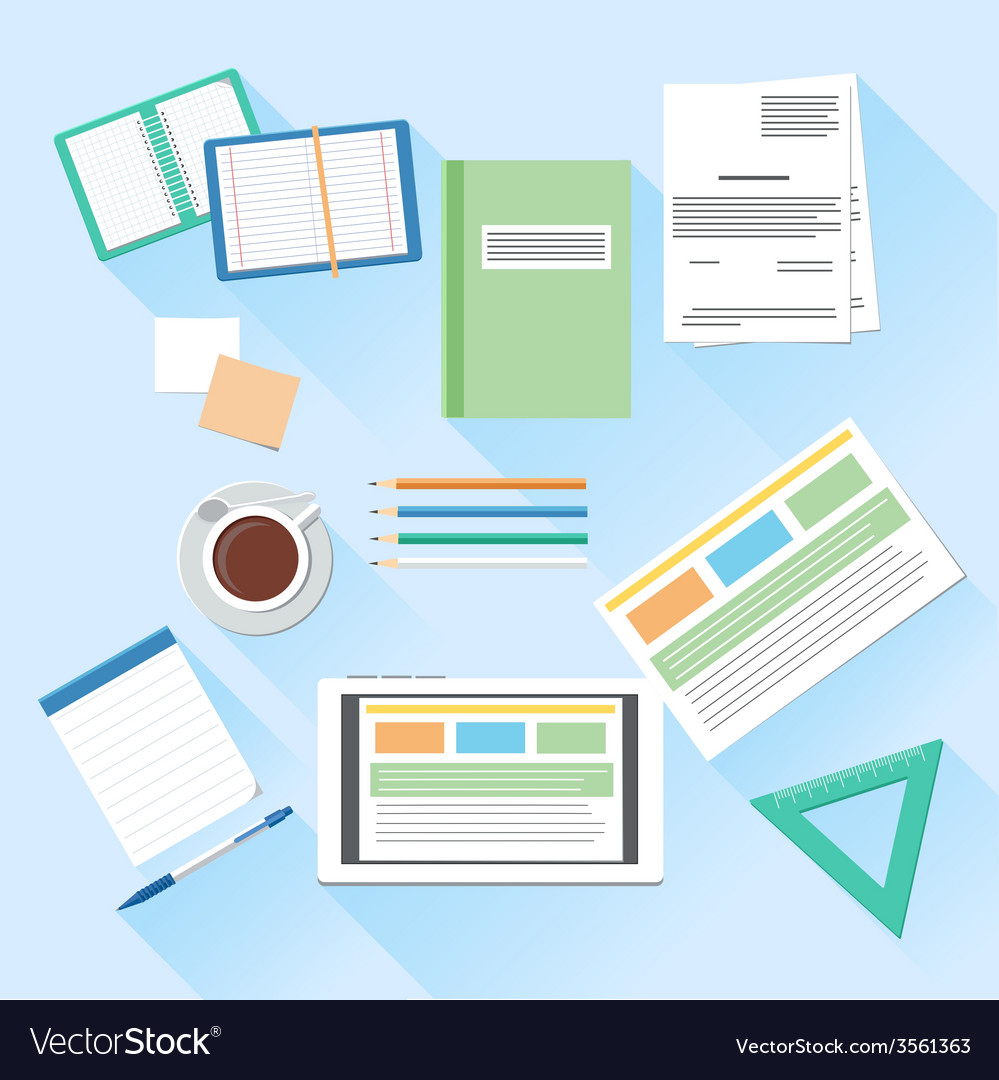 Workplace office and business work elements set