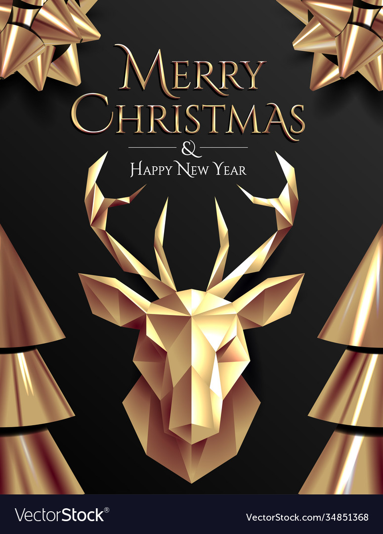 Christmas poster or flyer or card design template vector image Christmas poster or flyer or card design template