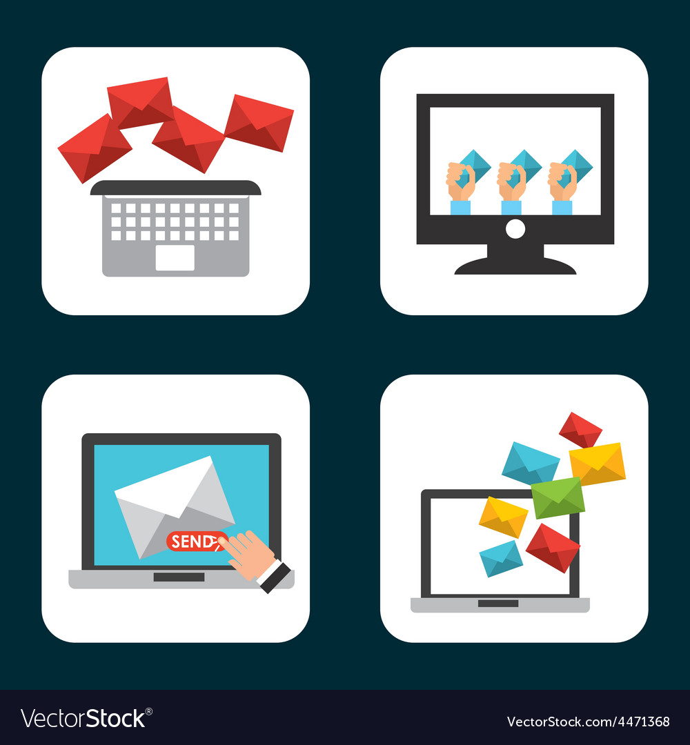 E-mail concept Royalty Free Vector Image - VectorStock