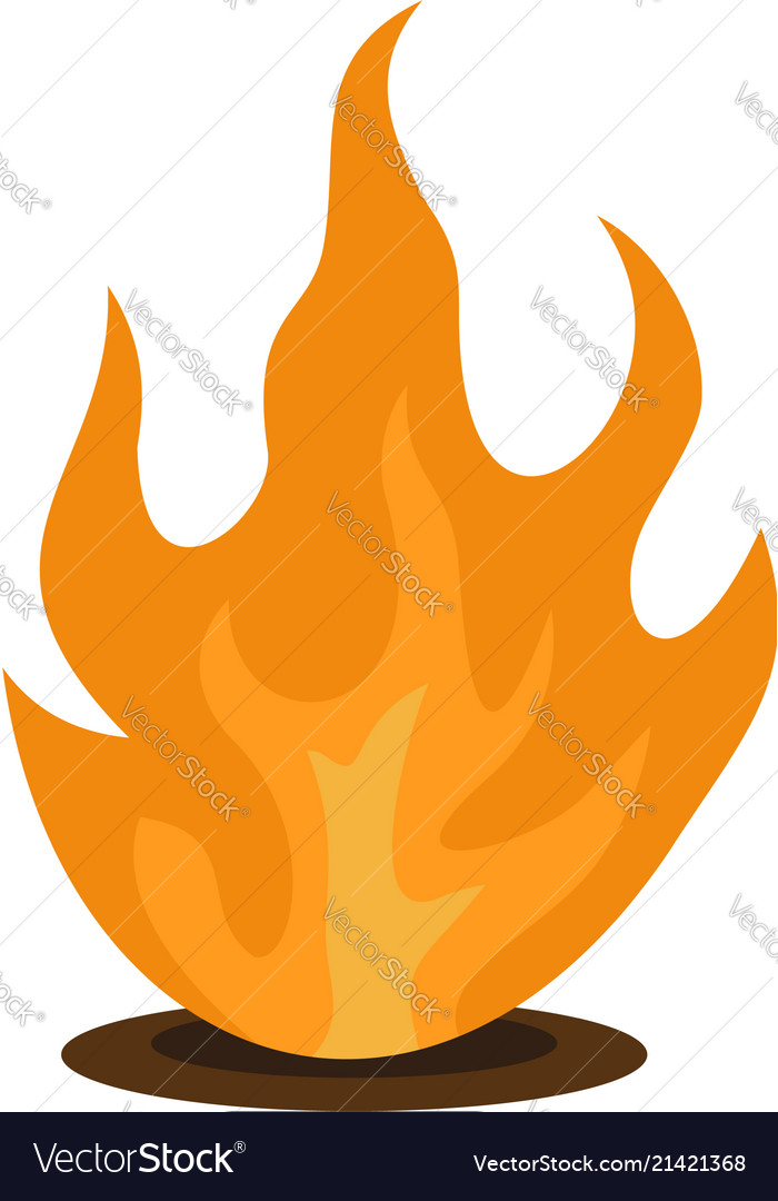 Eternal fire icon flat style Royalty Free Vector Image