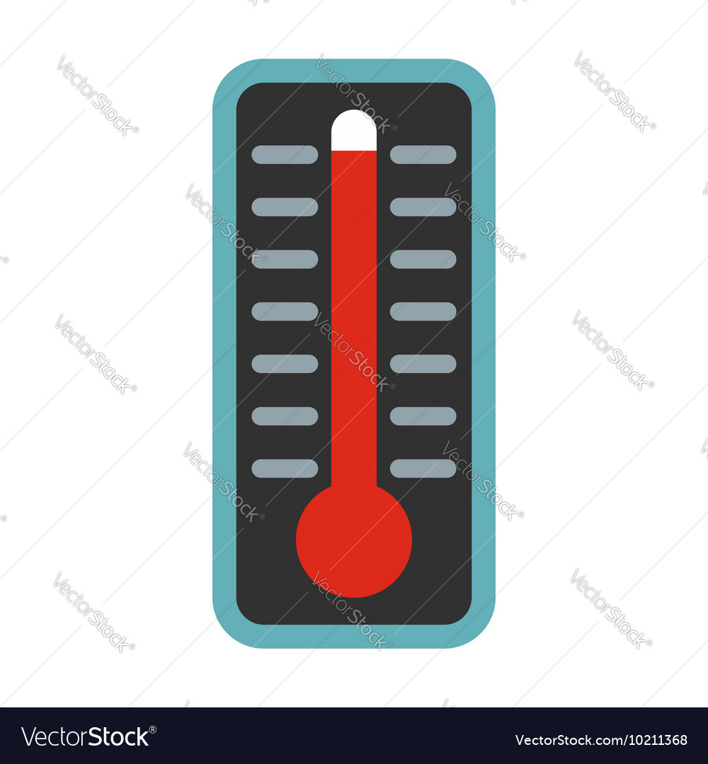 Thermometer indicates high temperature icon Vector Image